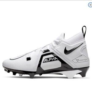 New Nike Alpha Menace Pro 3 Football Cleats Men 10 White Black CT6649-100